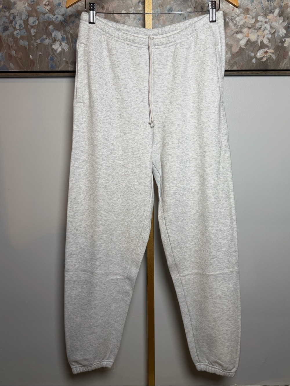 Skims Cotton Fleece Classic Jogger in Light Heather Grey
